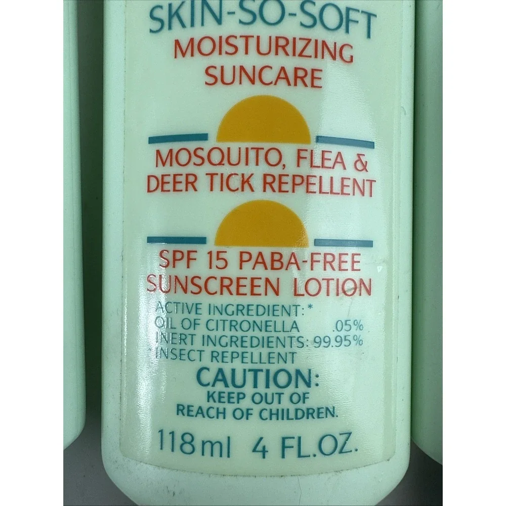 3pk Avon Skin So Soft Sunscreen SPF 15 Moisturizing Sun Care Camping Lotion 4oz